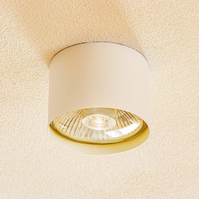Euluna - halogeen spot - 1licht - Staal - H: 8.5 cm - GU10 - wit