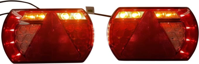 Achterlicht - Lucidity LED - links - 236x140x52 mm - 5-polige Aspöck connector - met ingebouwde weerstand