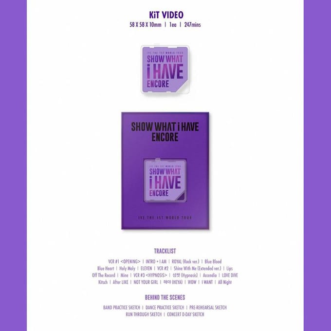 IVE - De 1e Wereldtournee [SHOW WHAT I HAVE - ENCORE] KiT only purple