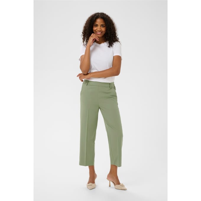 Damesbroek met hoge taille KAFFE Sakura Cropped