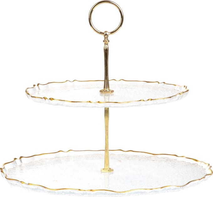 Homla Schaal - LISALA - transparant met twee etages - 21 cm, 28 cm - 879123