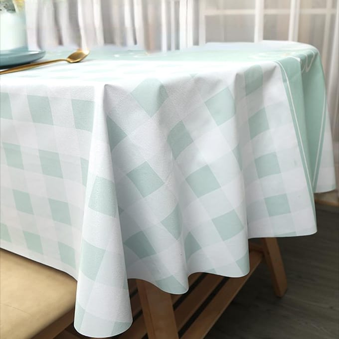 Ovaal Tafelkleed Waterdicht Oliebestendig Pvc Tafelbeschermer hoes Decoratieve Eettafel Koffiezaak Bruiloft Decor Mooi Tafelkleed 140x220cm 1pcs