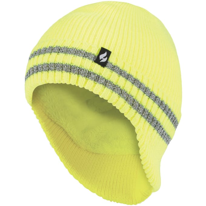 Heat Holders Drop Neck Hat met reflecterende streep - Geel