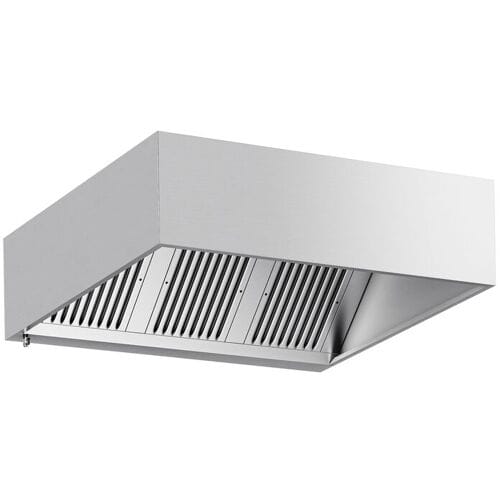 GGM Gastro Kastenhaube - 1600mm - mit Filter & Lampe Zilver