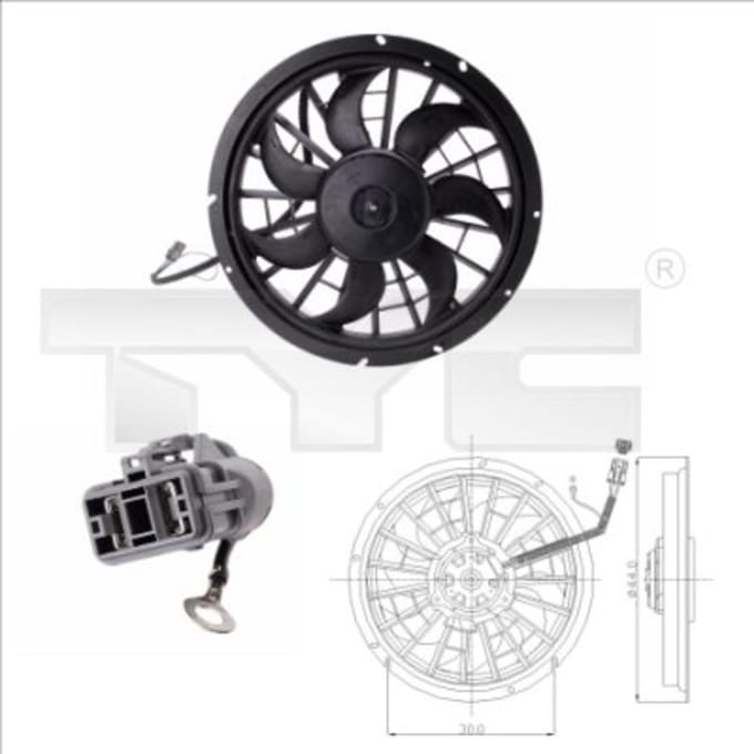 Koelventilatorwiel, motorkoeling TYC 838-0001