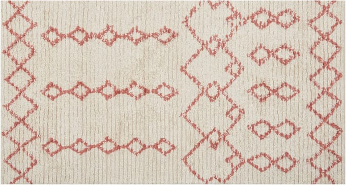 BUXAR - Laagpolig vloerkleed - Beige - 80 x 150 cm - Katoen