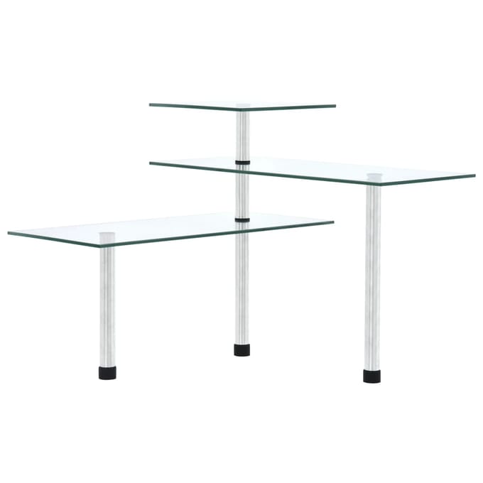 vidaXL - Hoekkastje - keuken - 3-laags - gehard - glas