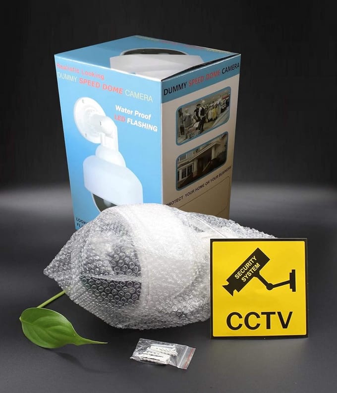2x Speed Dome Dummy Camera voor Binnen en Buiten - Knipperende LED - Waterdicht
