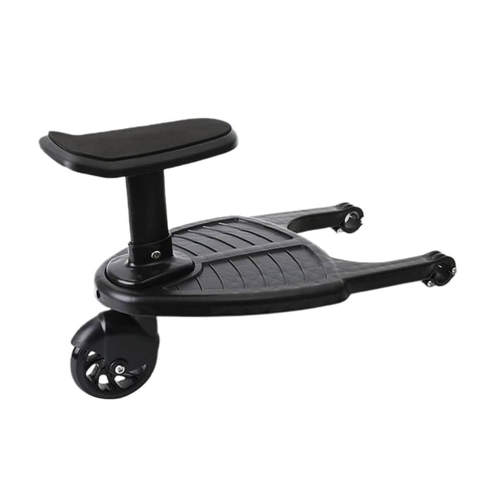 Kinderwagen Wielenplank Kinderwagen Meerijplank met Zadelzitje Kind Kinderwagenopzetstuk Geschikt voor gray