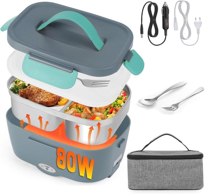 Elektrische lunchbox voedselverwarmer voor auto en onderweg