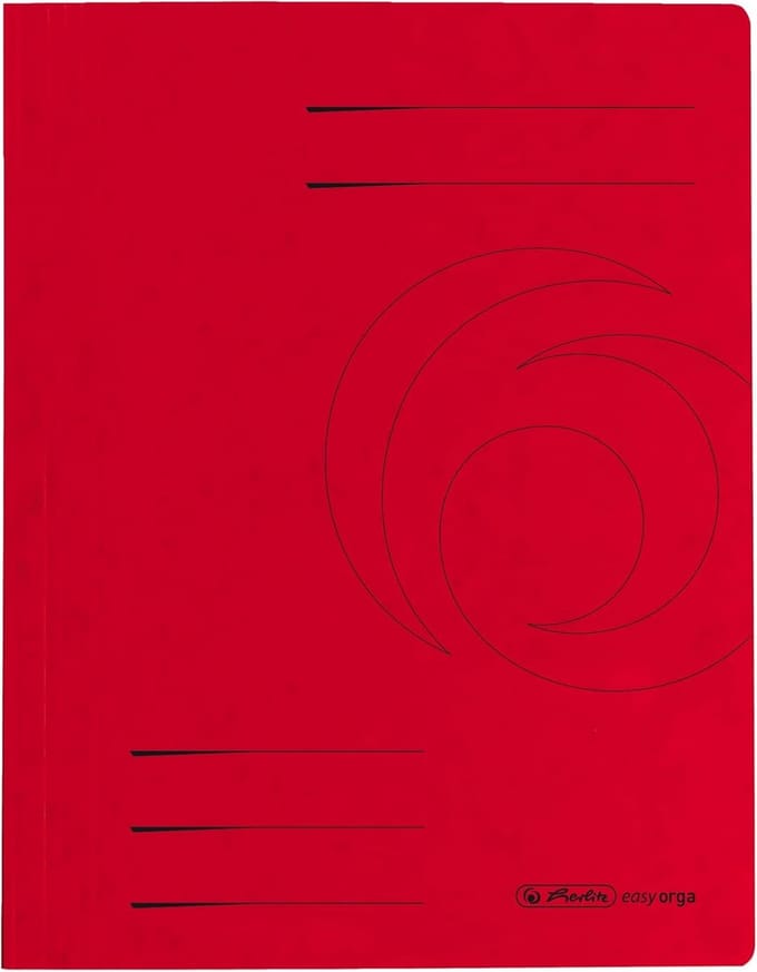 Verzamelmap A4 - Projectmap Karton - Papieren Organiseren - Stevig Karton - 10 Stuks - Rood