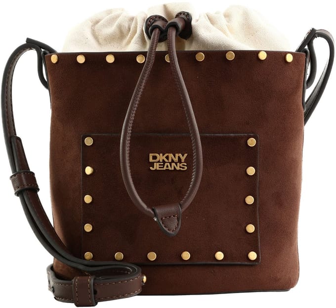 DKNY schoudertas Payton Bucket Bag Chocolate donkerbruin