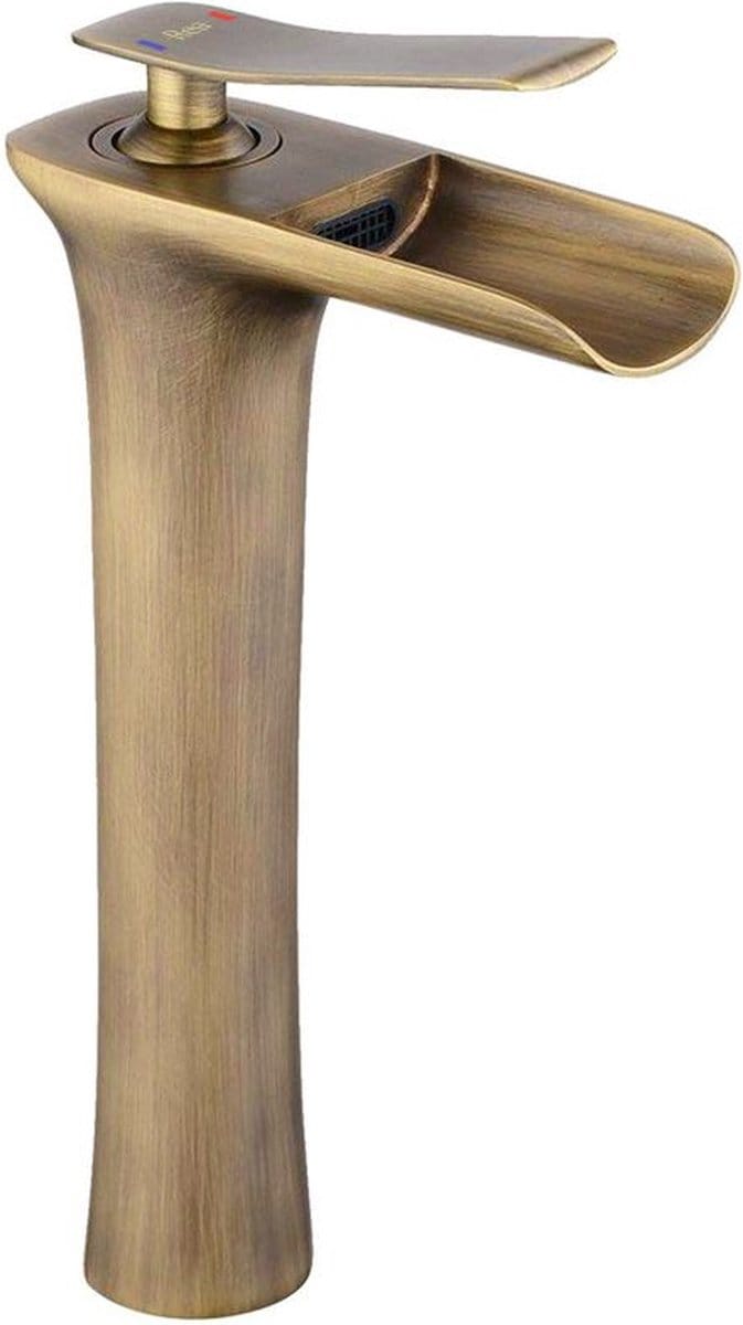 Rea Laguna Antique Gold Brush High - Wastafelkraan - Goud
