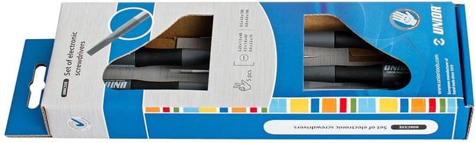 UNIOR - SET SCHROEVENDRAAIERS - SL 1.5 - 1.8 - 2.5 - 3.0 - 4.0 / 5 PCS