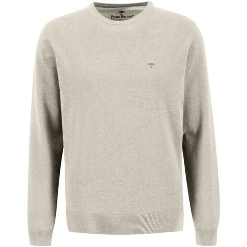 Fynch-Hatton Trui O-Neck Cotton Off White / male