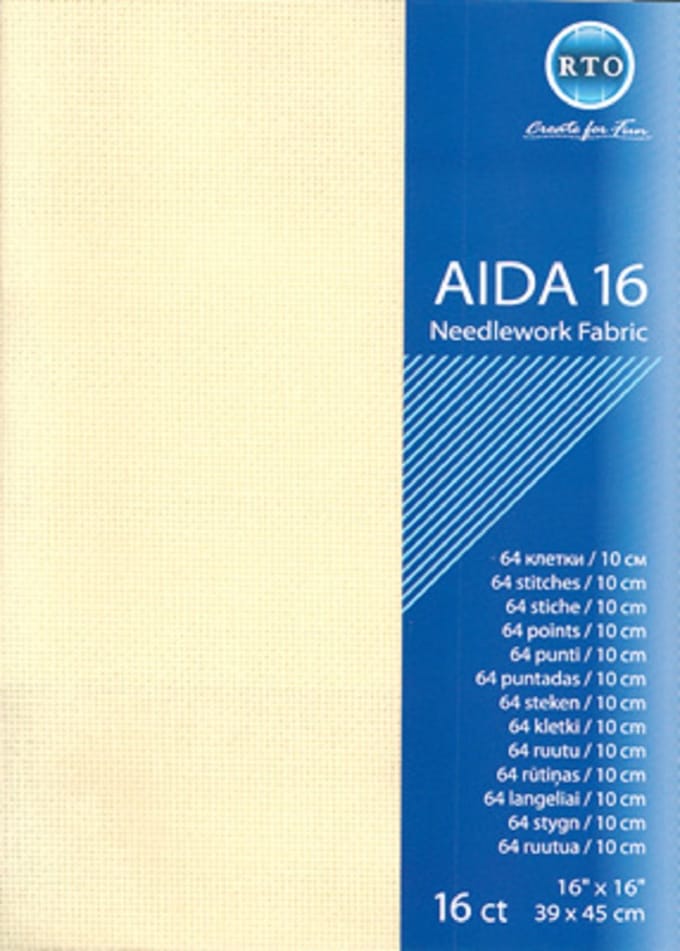 Borduurstof - 16 Count - Ecru - 39x45cm