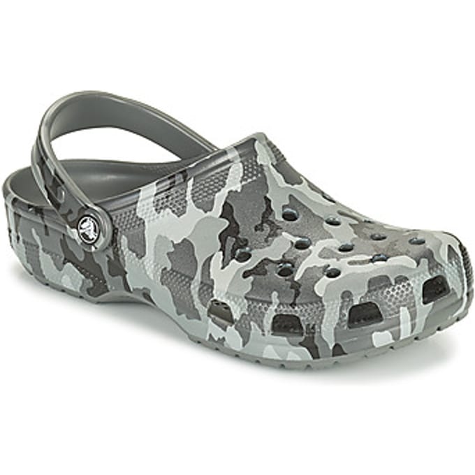 Crocs - Classic Printed Camo Clog - Grey Clogs-39 - 40