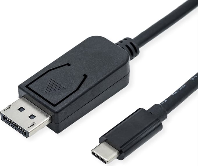 ROLINE USB type C - DisplayPort adapterkabel, v1.4, M/M, 2 m