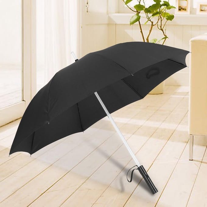 LED Paraplu - Paraplu met licht - Veilig lopen - Kleurveranderend - 105 cm - Zwart