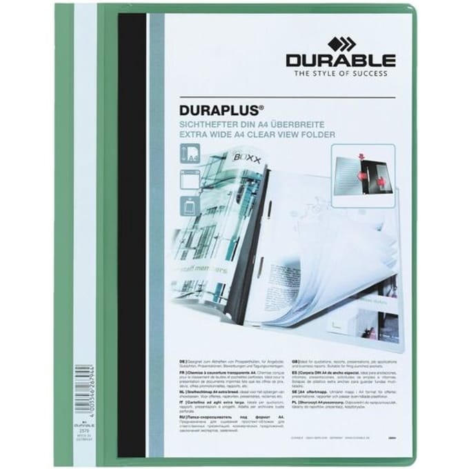 Durable personaliseerbare snelhechtmap Duraplus groen