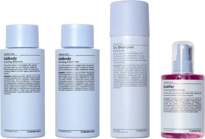 J Beverly Hills - Addbody Shampoo + Addbody Conditioner + Dry Shampoo + Bodifier - De Blue Babe Kit