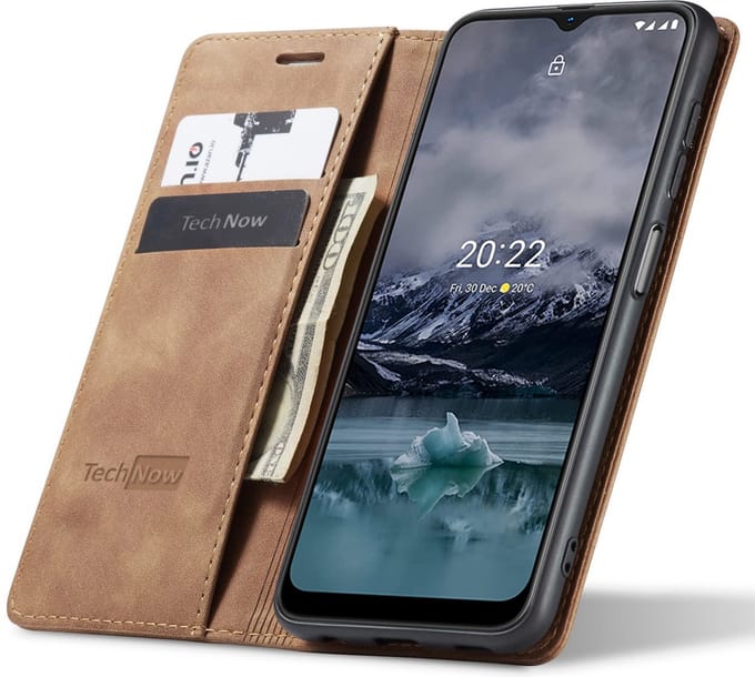 Nokia G11 / G21 Hoesje - Book Case Leer Slimline Bruin