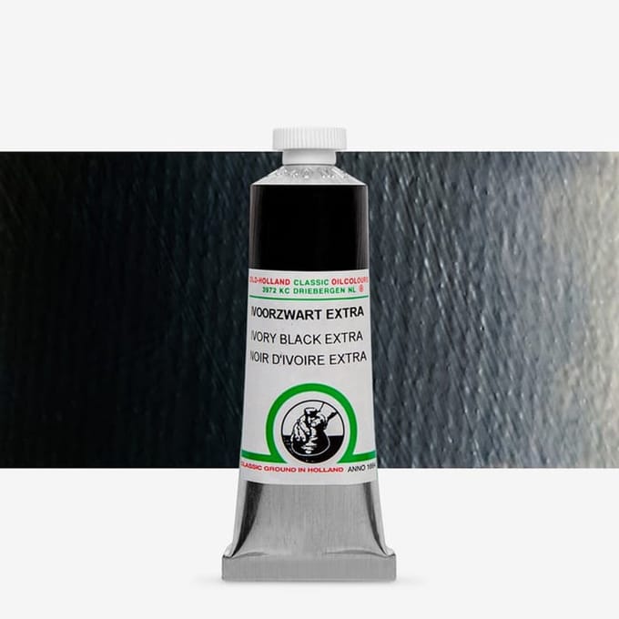Oil paint Old Holland 40ml – 074 Ivory Black Extra
