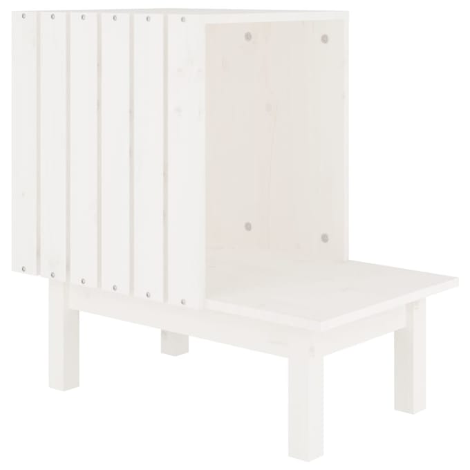 vidaXL - Kattenhuis - 60x36x60 - cm - massief - grenenhout - wit