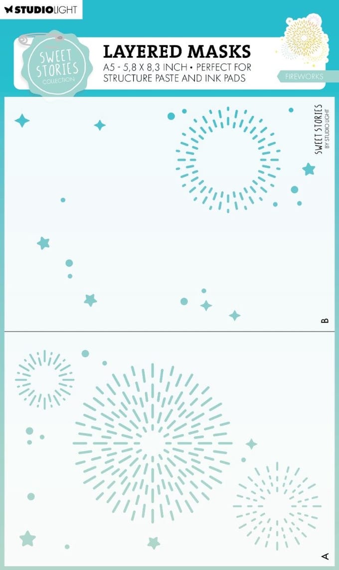Mask stencil Sweet stories - Fireworks nr. 267