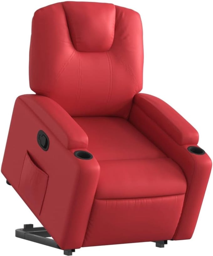 Sta-op-stoel - Fauteuil - Ondersteuning - Elektrische Hulp - 74x88x97cm - Rood