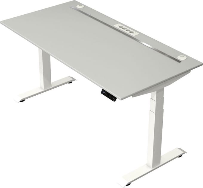 Kerkmann - Zit sta bureau Move Boost 4 - 160x80cm - licht grijs-wit