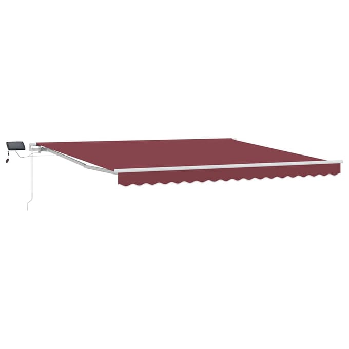 vidaXL - Uitschuifbare - luifel - Bordeauxrood - 400 - × - 300 - cm