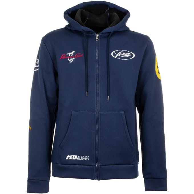 Hoodie paardrijden Full zip multilogo Pool's