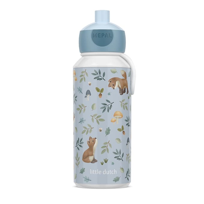 Mepal Pop-up drinkfles Campus Little Dutch - 400 ml - Sluit goed af - Drinkbeker voor kinderen - Forest Friends