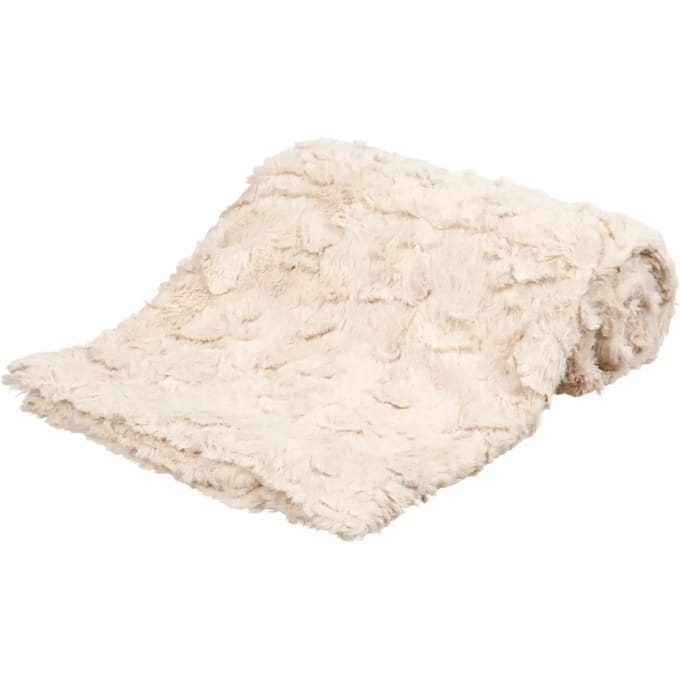 Trixie Cosy blanket structured soft plush 100 × 70 cm Beige