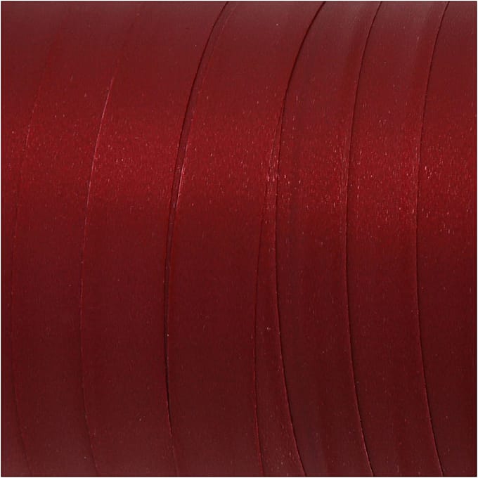 Cadeaulint, B: 10 mm, matt, donkerrood, 250 m/ 1 rol
