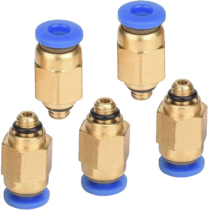 SolidKeus - Set van 5 Pneumatische Snelle Connectors M5 x 4 mm