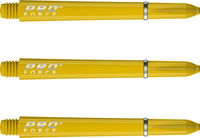 WINMAU - Pro Force Dartschachten Geel, Medium - 1 set per pakket (3 Dartschacht in totaal)