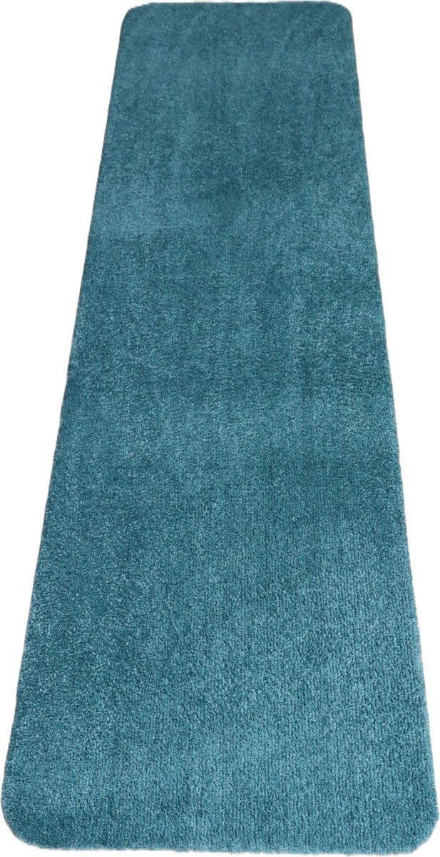 PRIMA - Soft - Badmat - wastafelmat - loper - blauw - groen - 50x180cm - antislip