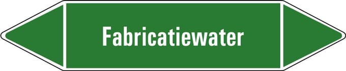 Fabricatiewater leidingmarkering op vel 252 x 52 mm - 3 per vel