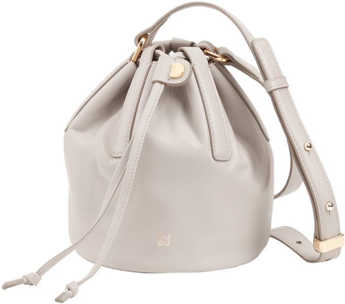 DuDu - Luxe Lederen Buideltas - Bucket Bag - Schoudertas - Met Afneembare Pouch