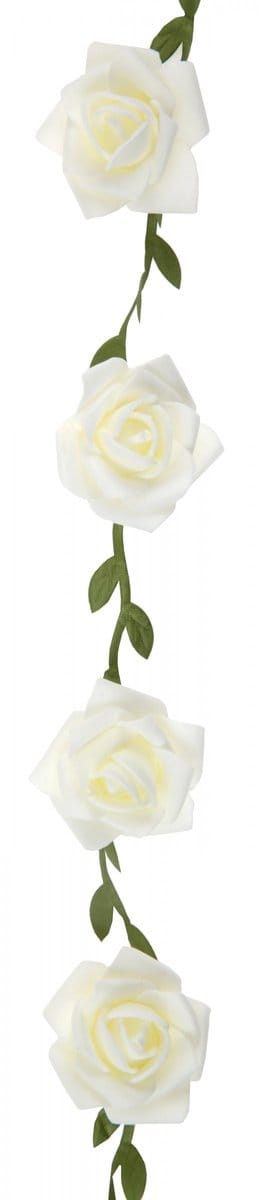 SANTEX - Witte rozenslinger 120 cm voor bruiloftsdecoratie