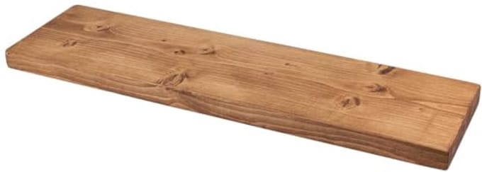 Rustiek zwevend rek in donkere eikenlook - 70 cm x 22 cm