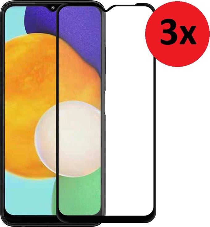 MoDo screenprotector Geschikt voor Samsung Galaxy A04 - Full Glas - 3 stuks