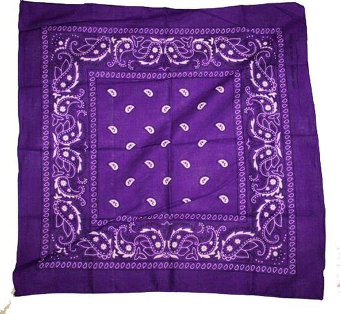 Zakdoek - Bandana - Paars - 54 x 54 Cm - Een Stuk