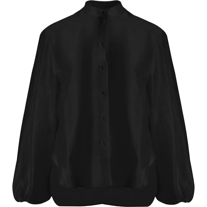 Blouse met mao-kraag voor dames Mat Fashion