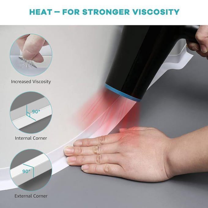 Afdichtingsstrip - ZEMINPEOEL - Wit Siliconen - 3,2M - Waterdicht - Schimmelwerend wit
