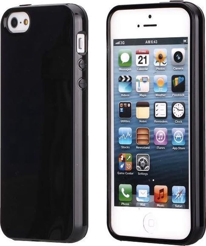 Casify - Zwart TPU Back Cover Hoesje - iPhone 5 / 5s