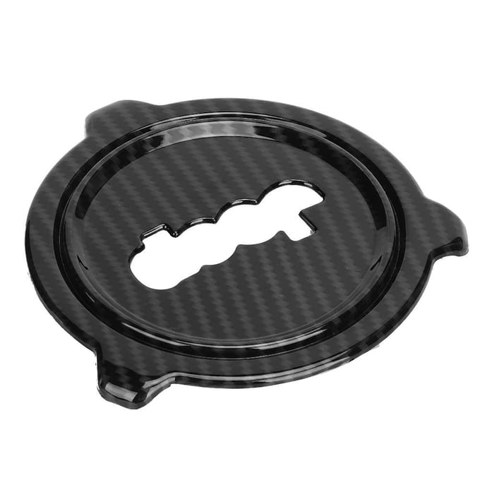 Auto Carbon Fiber Textuur Stuurwiel Midden Sierlijst Frame Cover Past voor Jeep Wrangler JL 2018 + gray