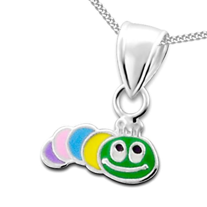 Princess Ketting Worm - 925 Zilver E-Coating - Dier - 10x5mm - 38cm